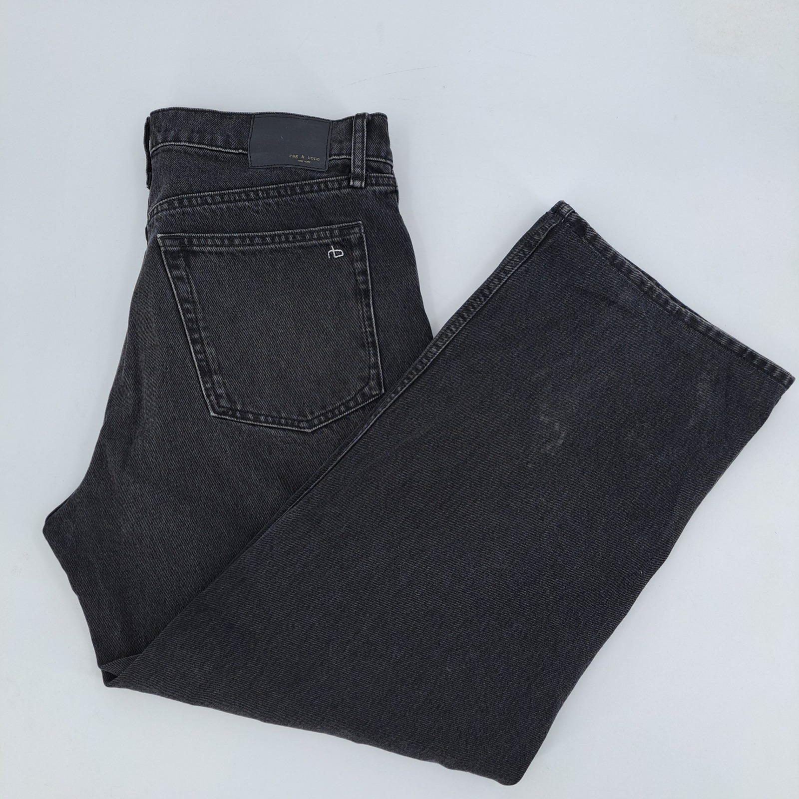 Rag & Bone Shea Relaxed Straight Jeans Mens 29 Cotton Black Stone High Rise